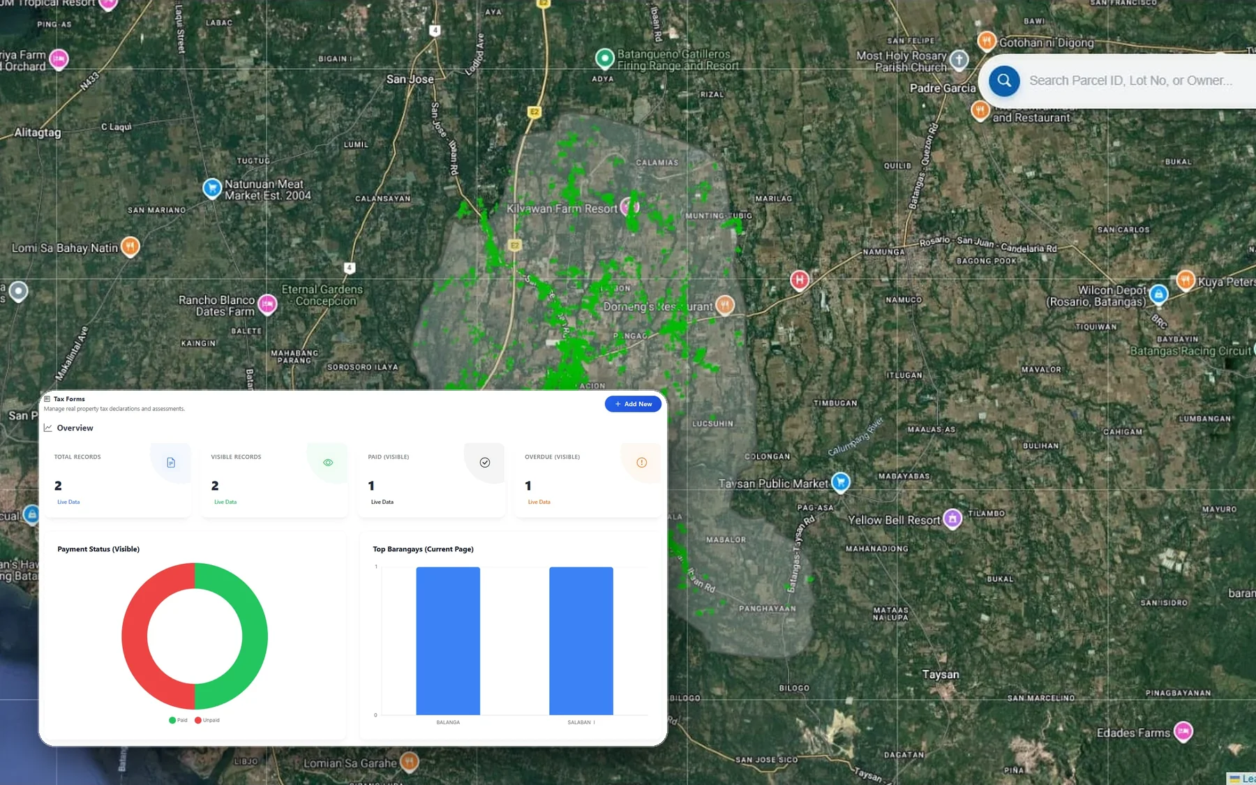 Ibaan GIS screenshot